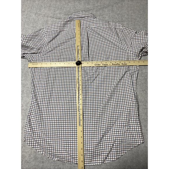 Ralph Lauren Shirt Mens Large Blue Flesh Pony Check Classic Fit Button - Picture 7 of 9